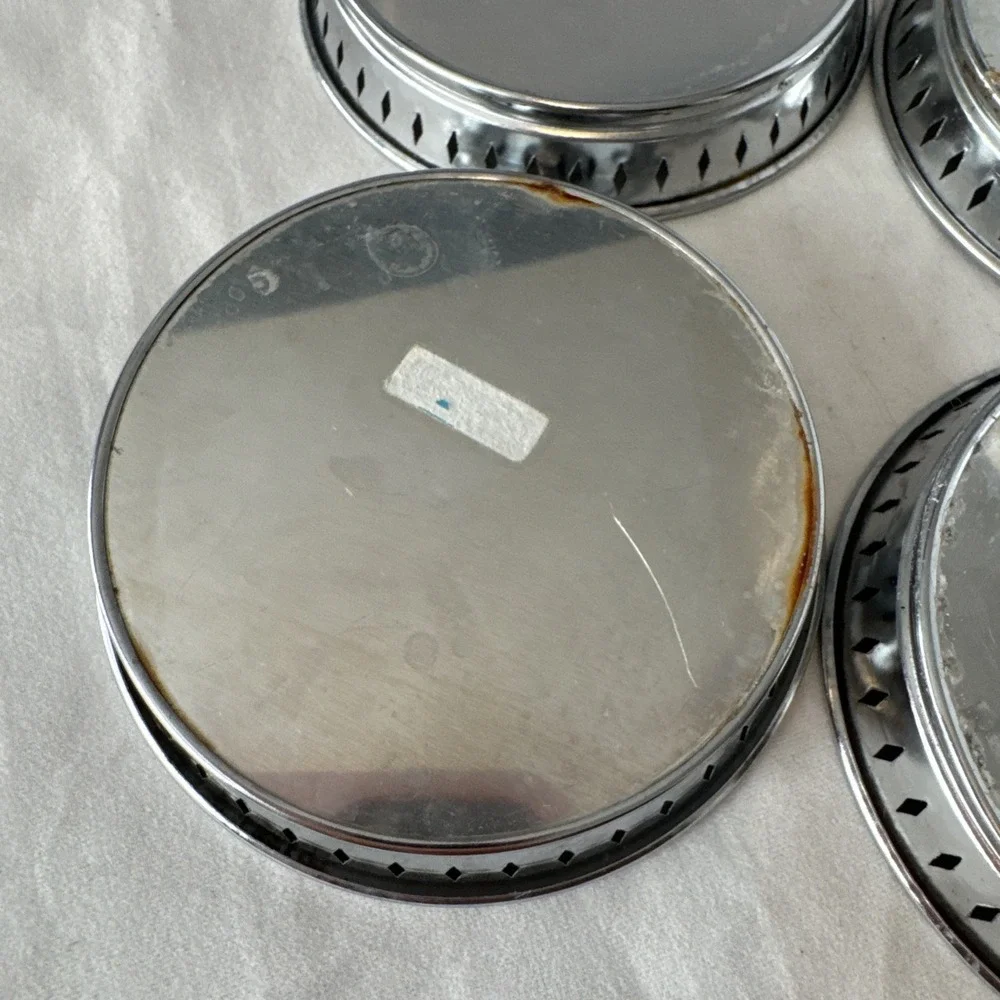 Vintage Hawaii Aloha Tin Metal Coasters Surfer Tiki Bar Man‎ Cave 3